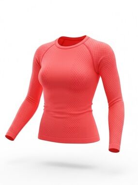 Women’s NIKE Sphere Seamless Coral Sans Couture Compression Top Sz S/M Dri-fit